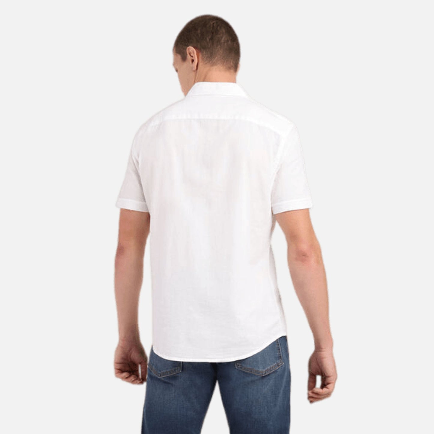 SOLID SPREAD COLLAR SHIRT