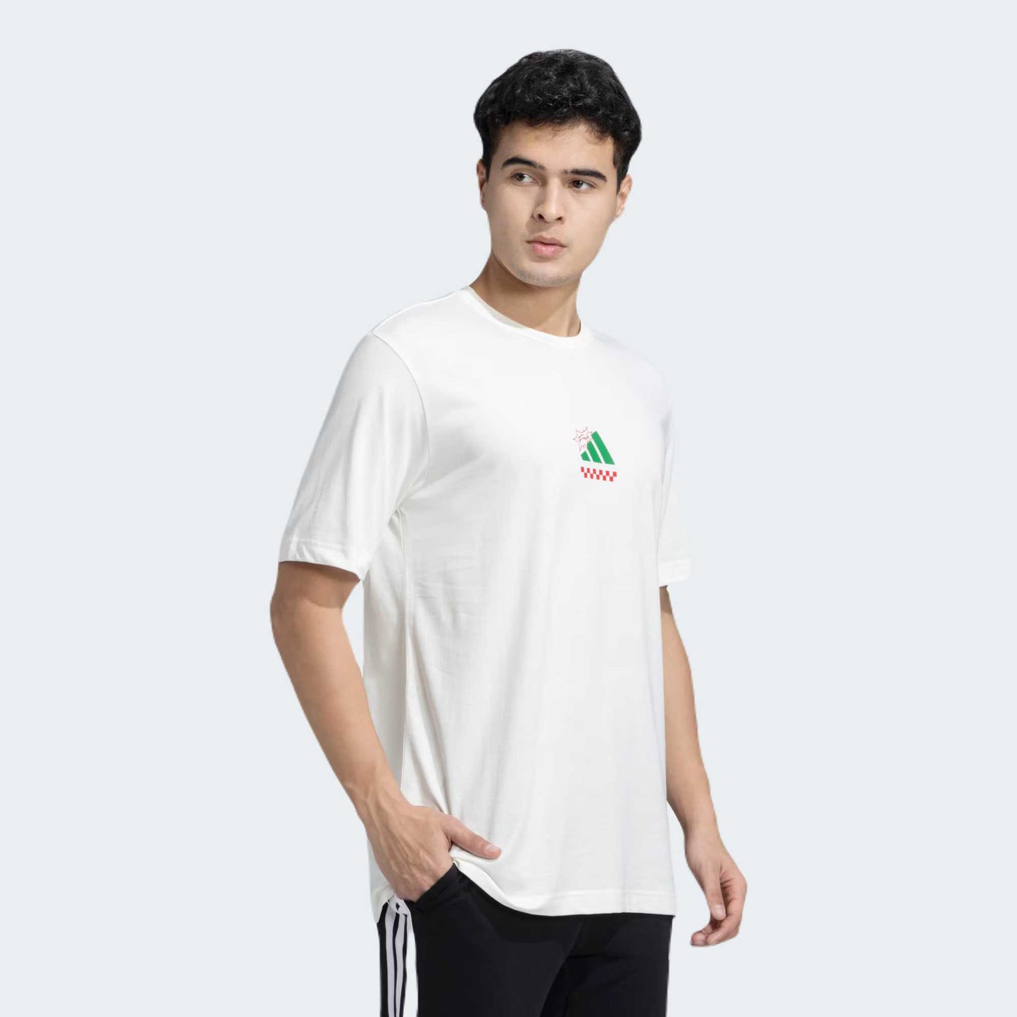 White M L PIZZA TEE