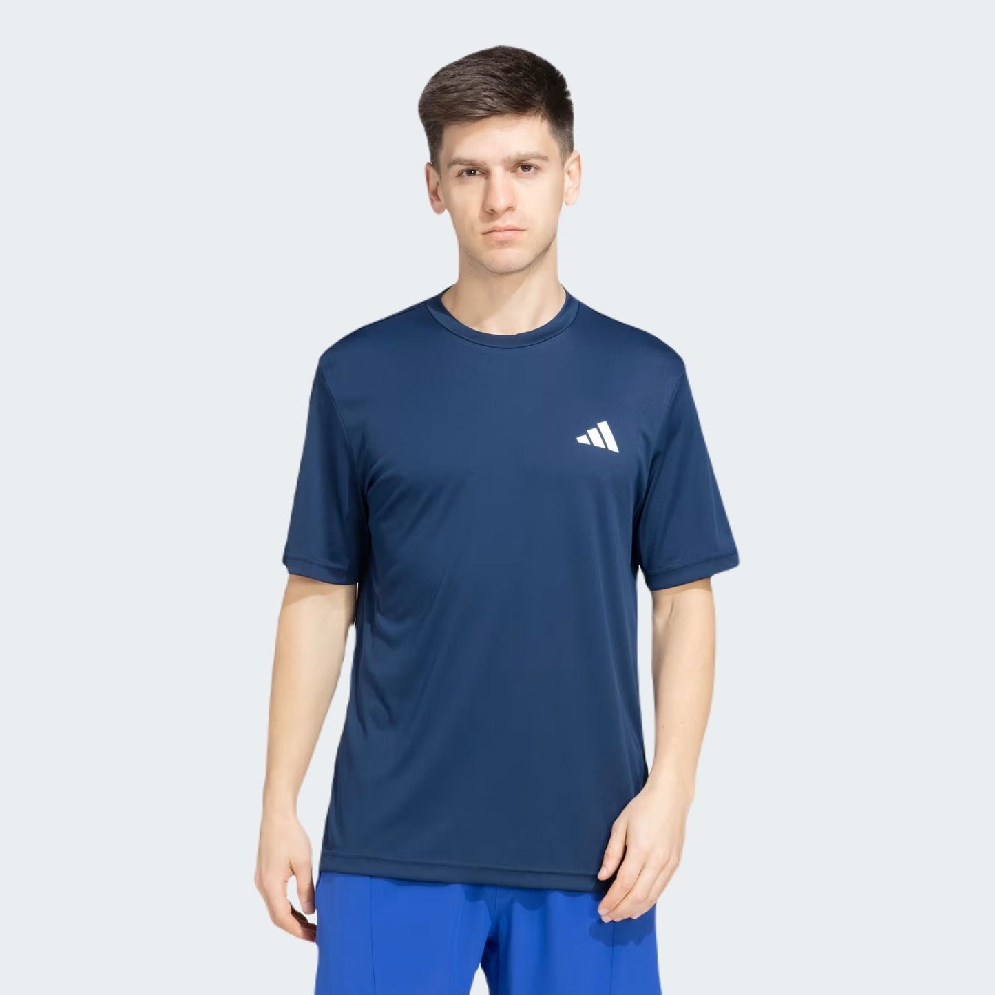Navy Solid Poly T