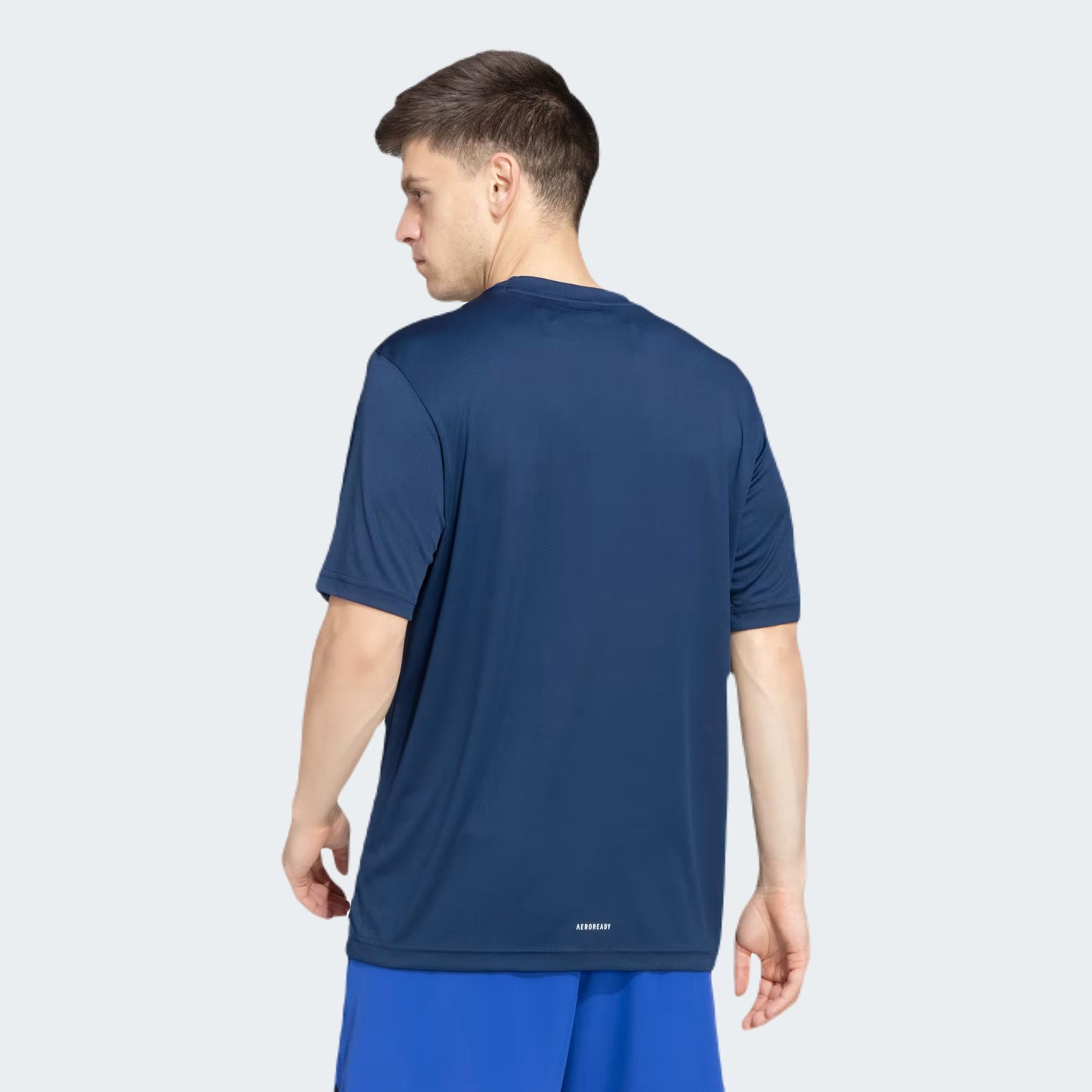 Navy Solid Poly T