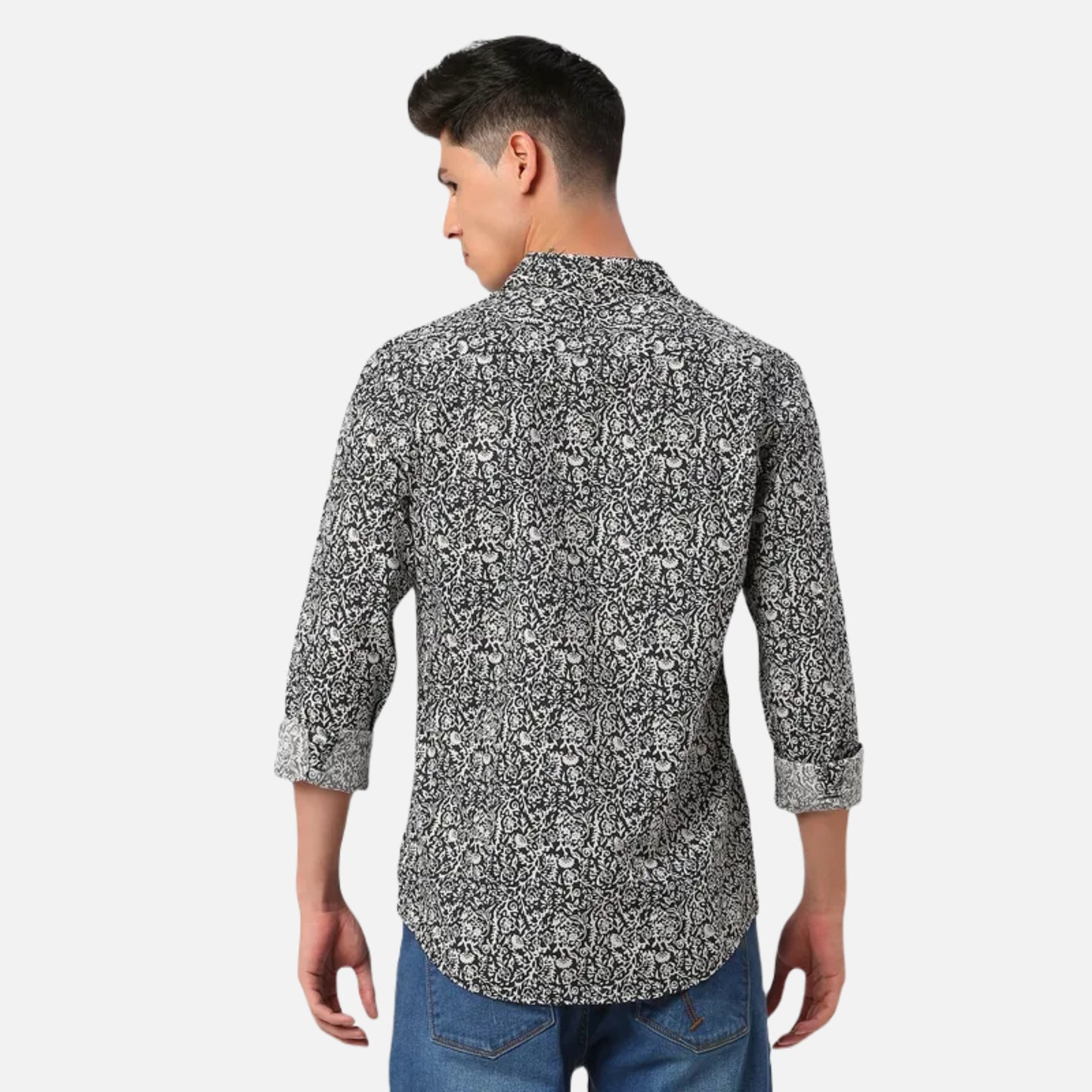Slim Fit Shirts-Black