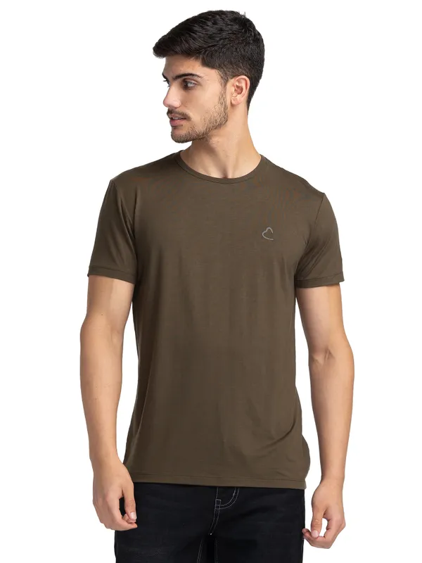 REGULAR FIT T-SHIRTS SHORT SLEEVE FOREST GREEN