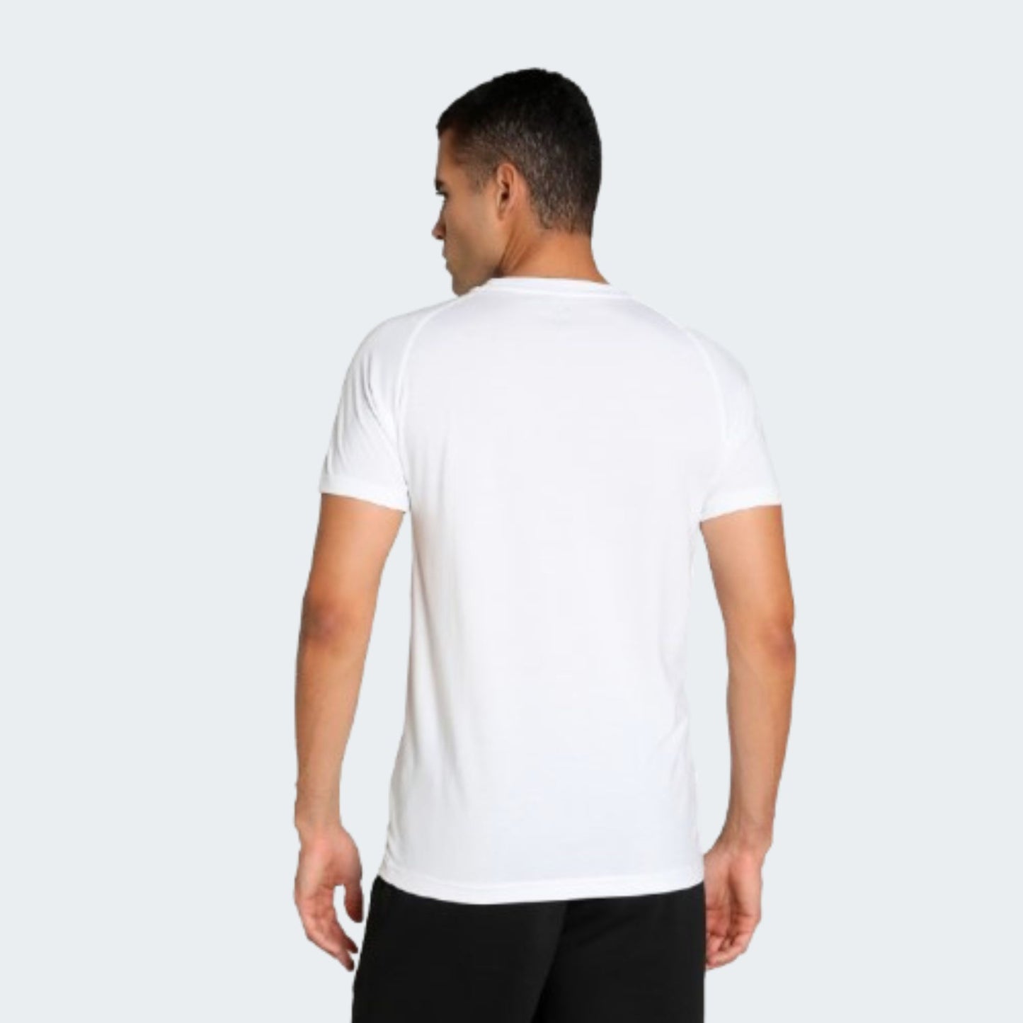 White EVOSTRIPE Men's Slim Fit Tee