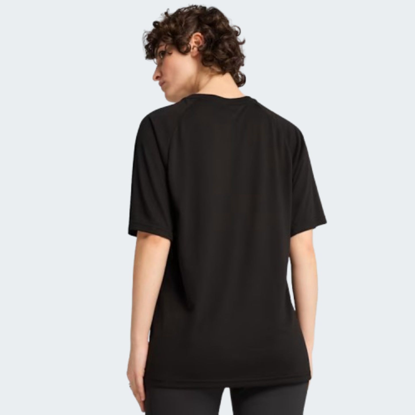 Black EVOSTRIPE Women's Relaxed Fit Tee