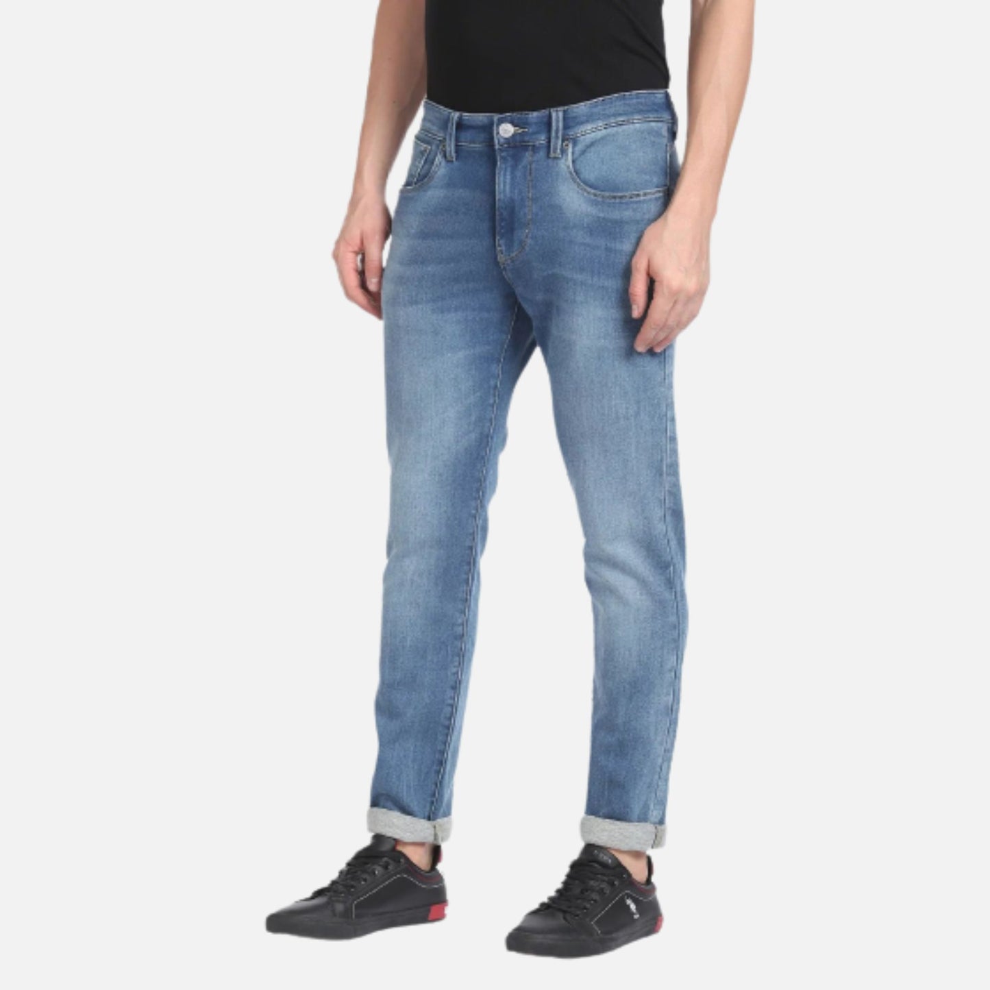 Mid Rise Brandon Slim Tapered Fit Jeans