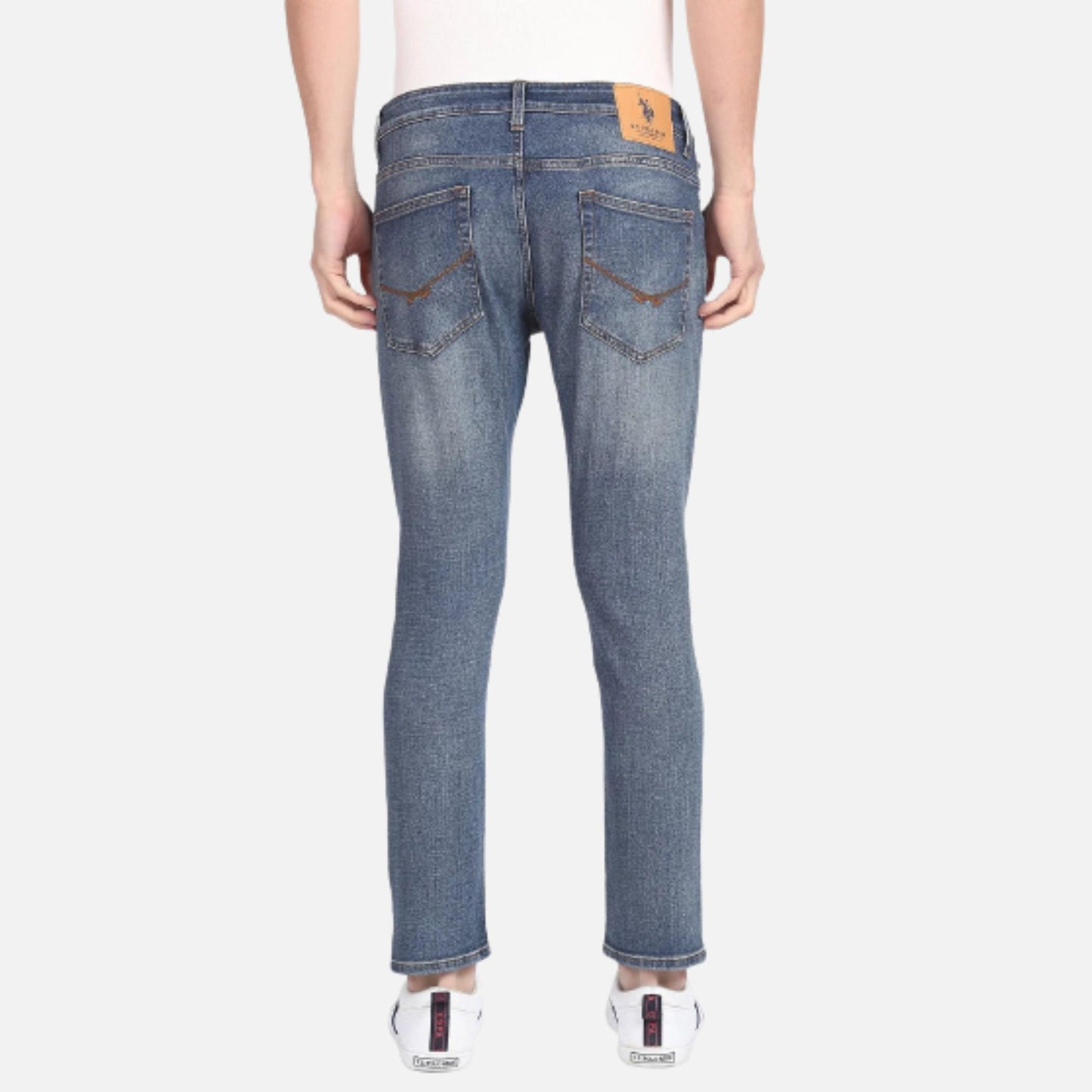 Mid Rise Henry Cropped Jeans