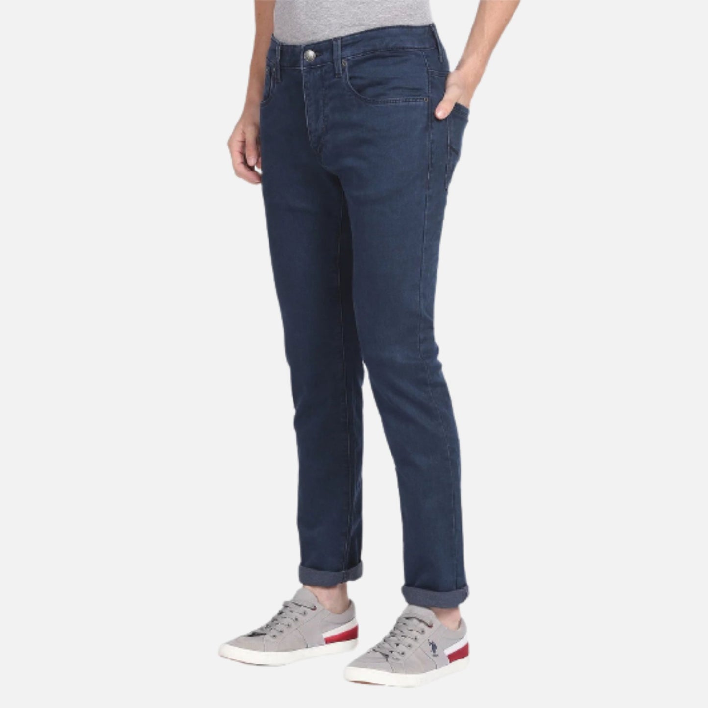 Regallo Skinny Fit Dark Wash Jeans