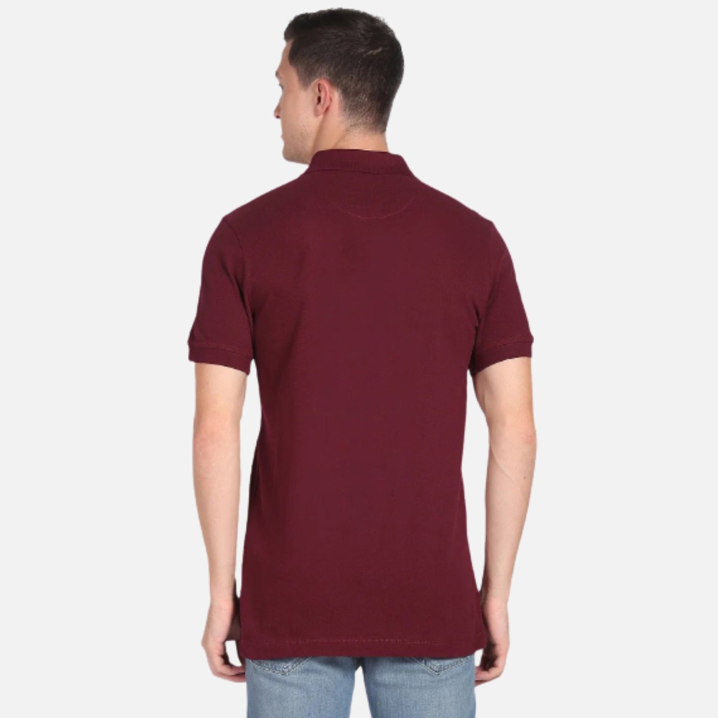 Brand Print Cotton Polo Shirt