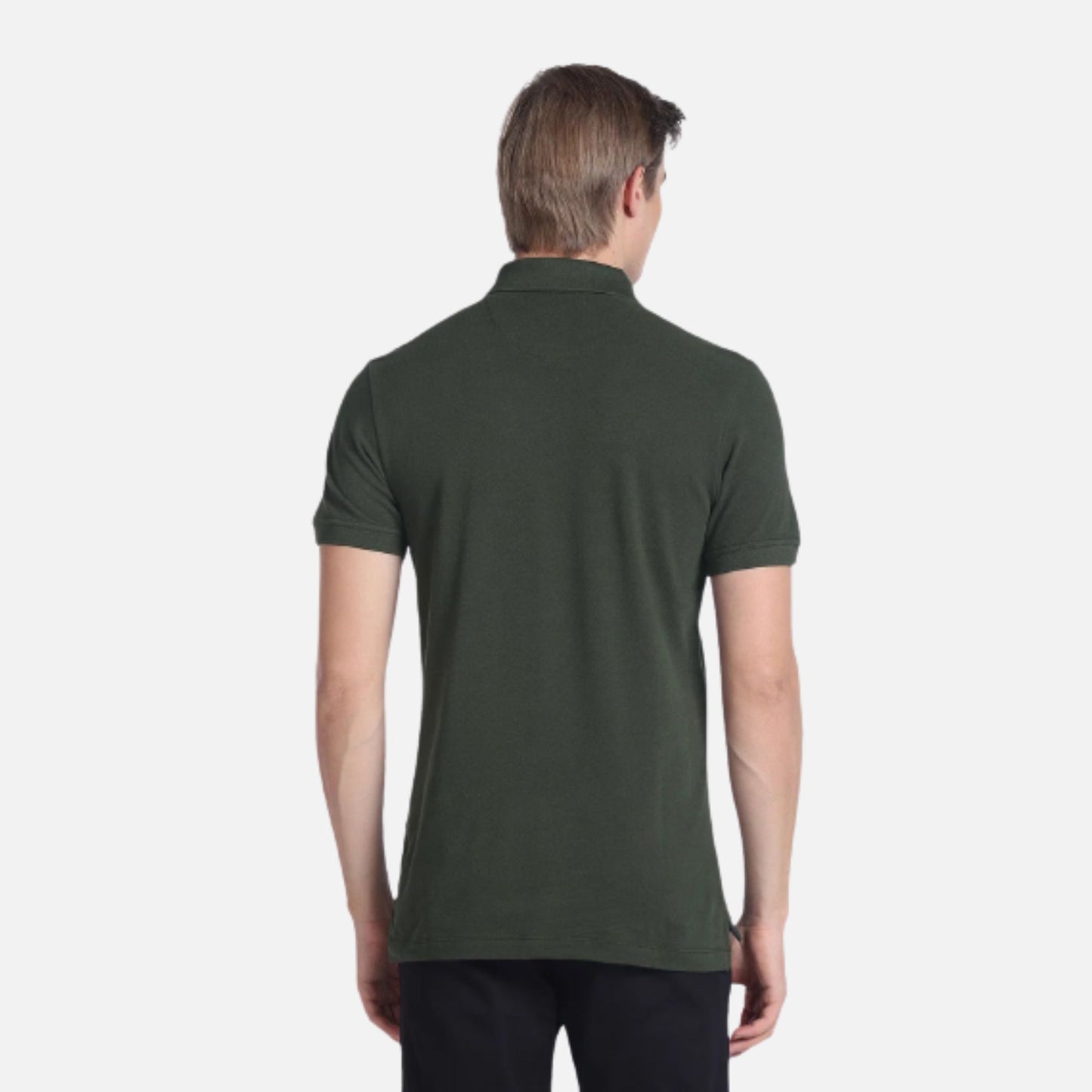 Brand Print Cotton Polo Shirt
