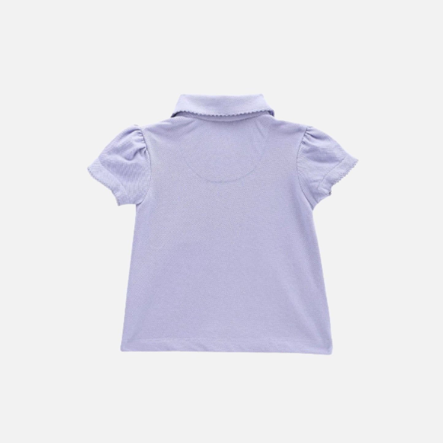 Girls Solid Cotton Polo Shirt