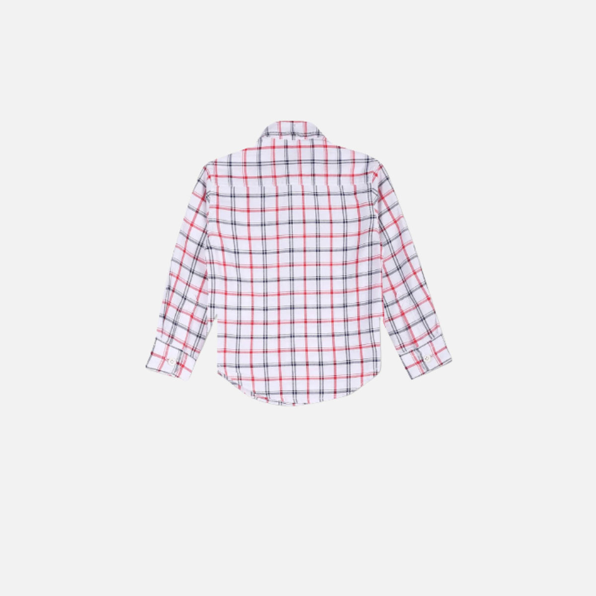 Convertible Sleeves Checked Cotton Shirt