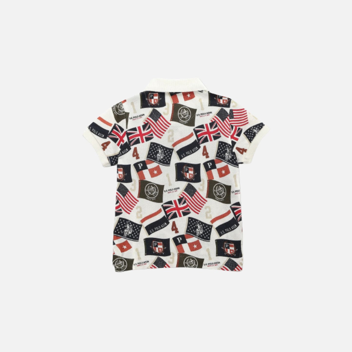 Boys Graphic Print Cotton Polo Shirt