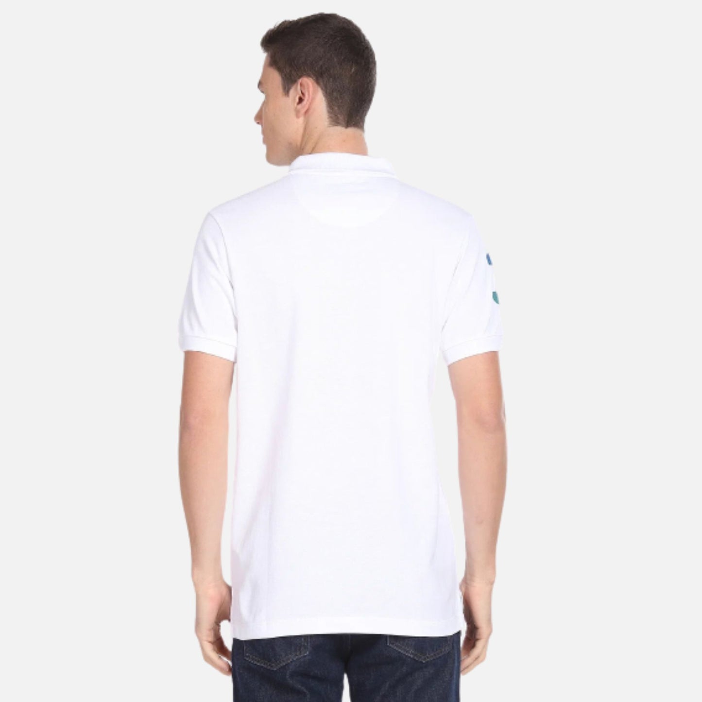 Brand Embroidered Cotton Polo Shirt