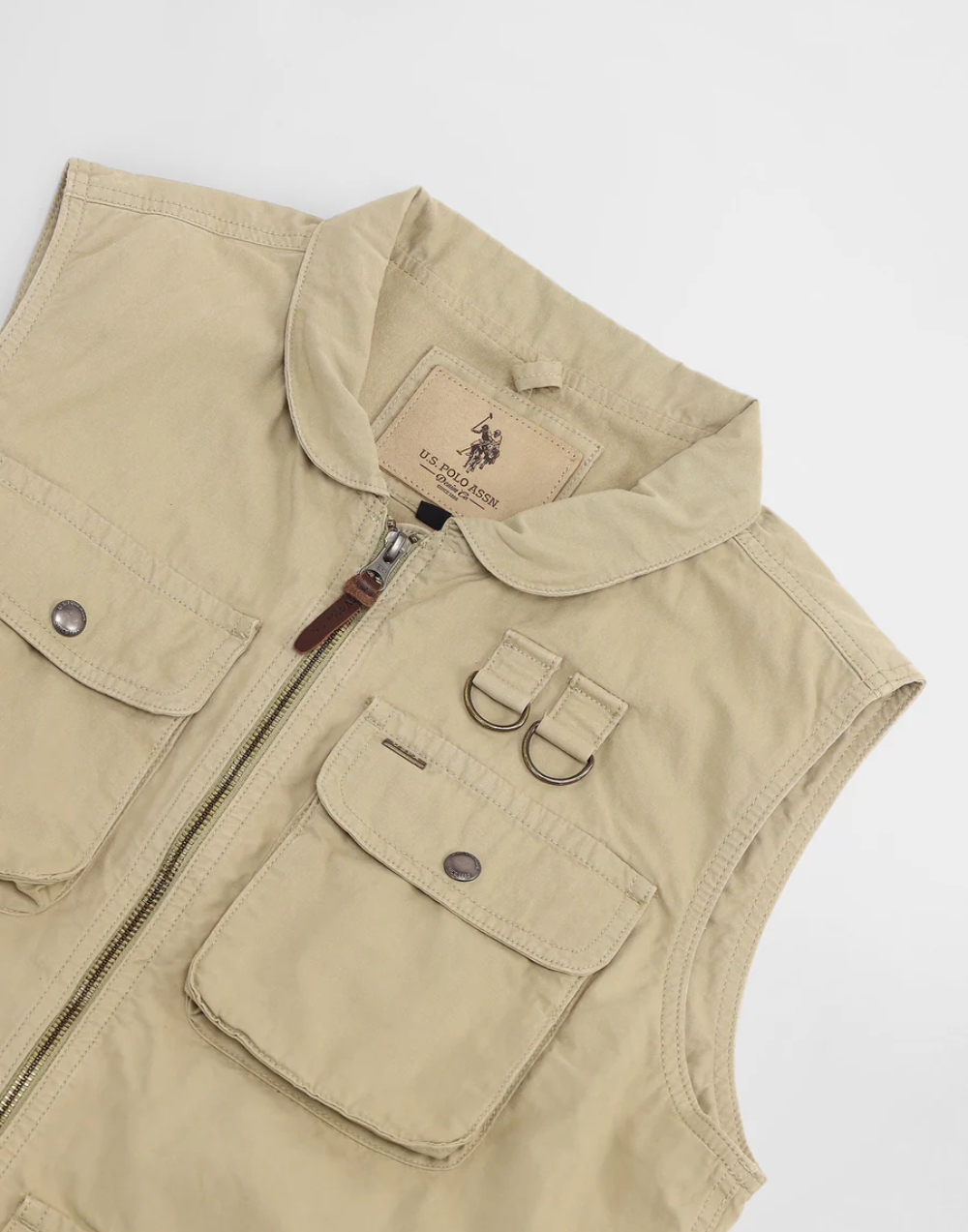 Khaki Solid Regular Fit Jacket