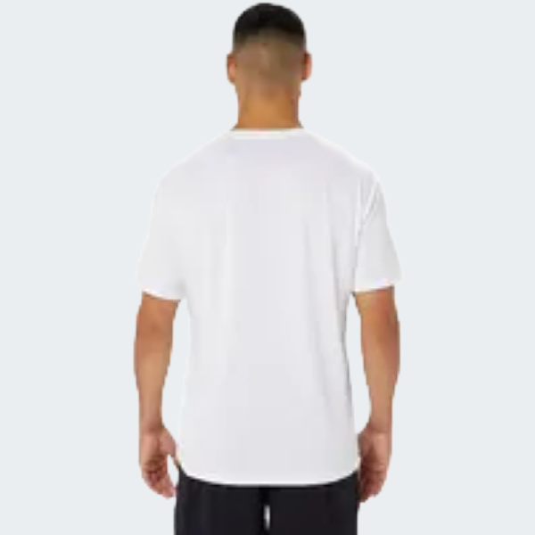 WHITE ASICS HEX GRAPHIC DRY SS TEE