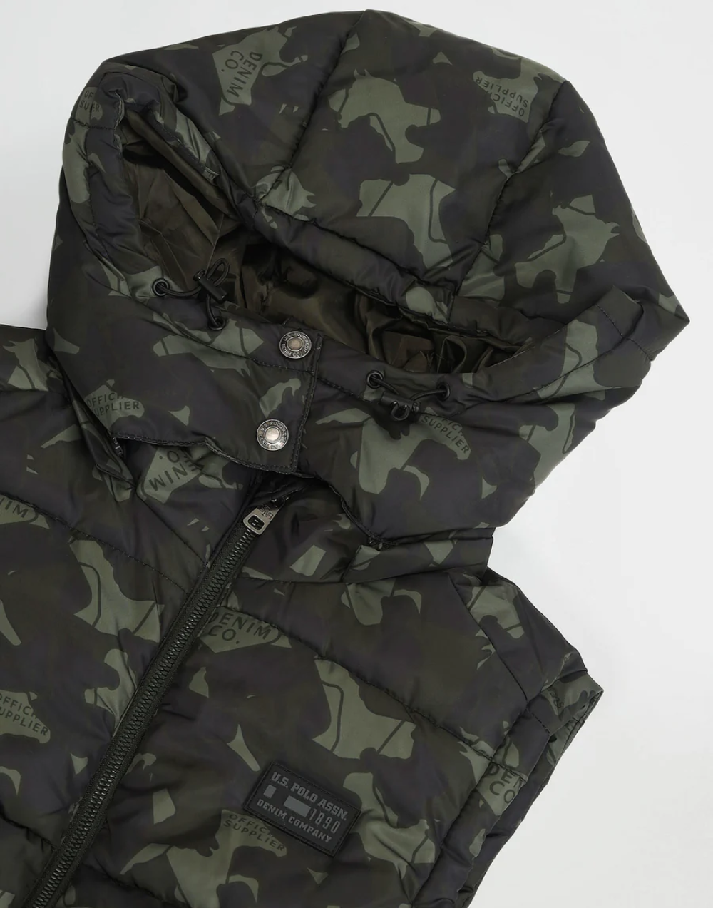 Camouflage Print Regular Fit Jacket