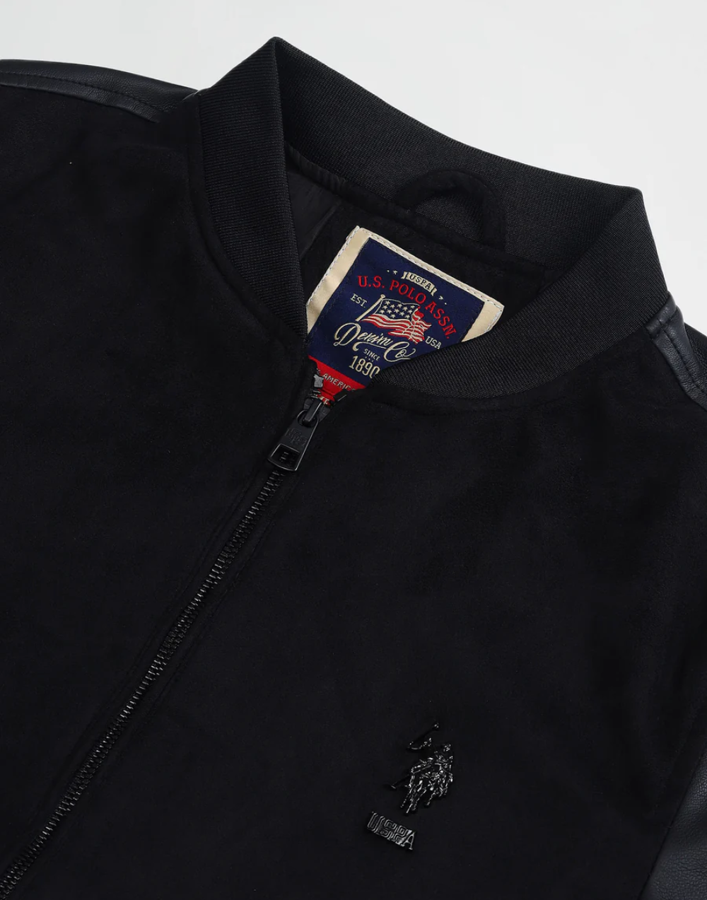 Black Half Sleeves Colour blocked Regular Fit Jacket
