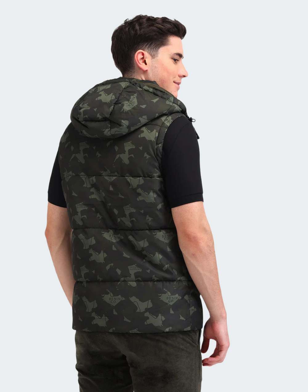 Camouflage Print Regular Fit Jacket