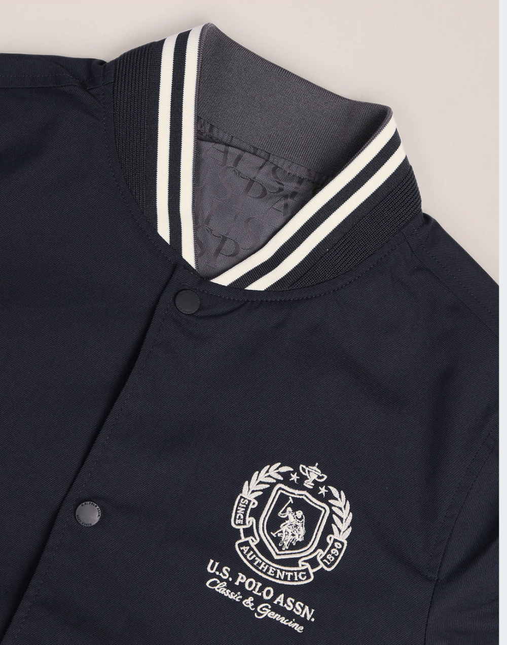 Regular Fit Solid Bomber Jacket