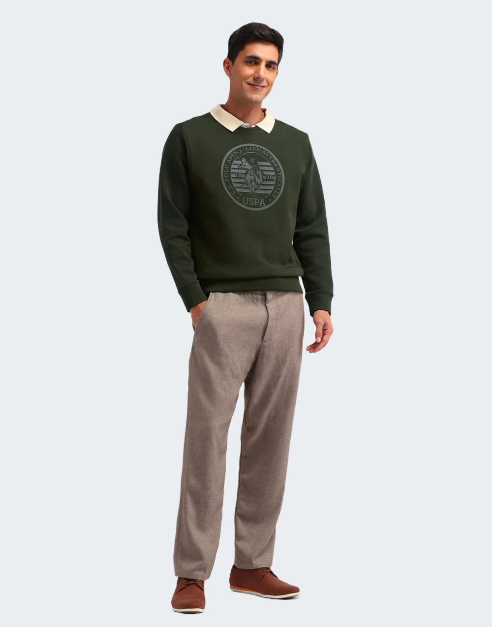 Brand Printed Regular Fit Sweatshirt