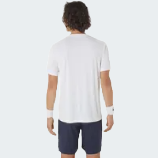 WHITE MEN COURT TENNIS GRAPHIC TEE