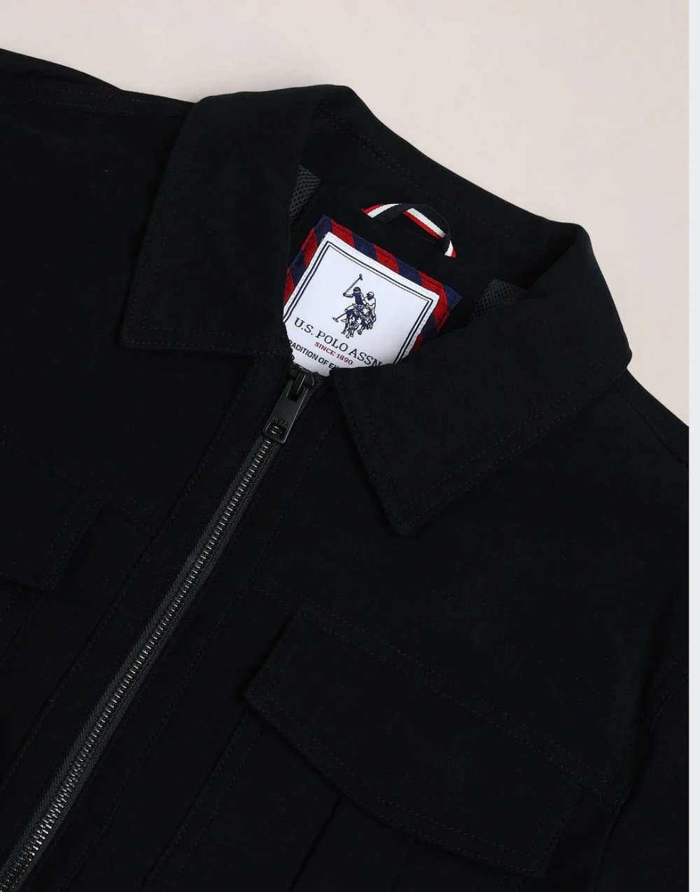 Navy High Neck Padded Jacket