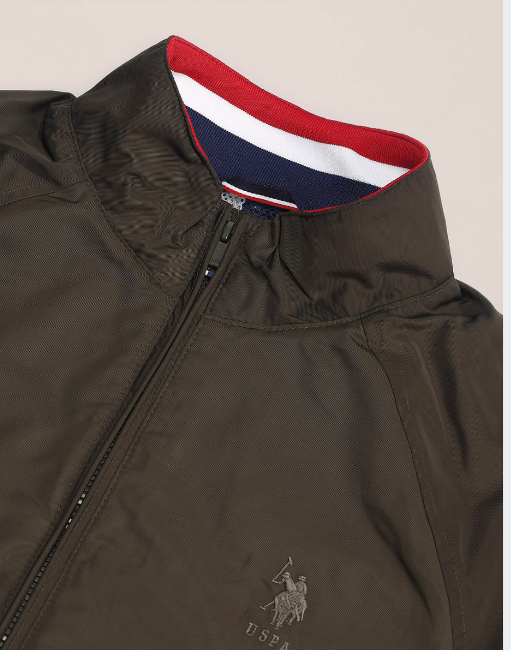 Sap Olive Solid Regular Fit Jacket