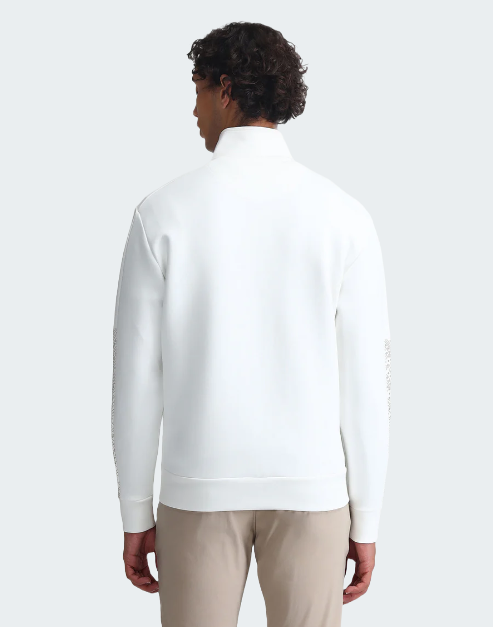 White High Neck Regular Fit Sweatshirt