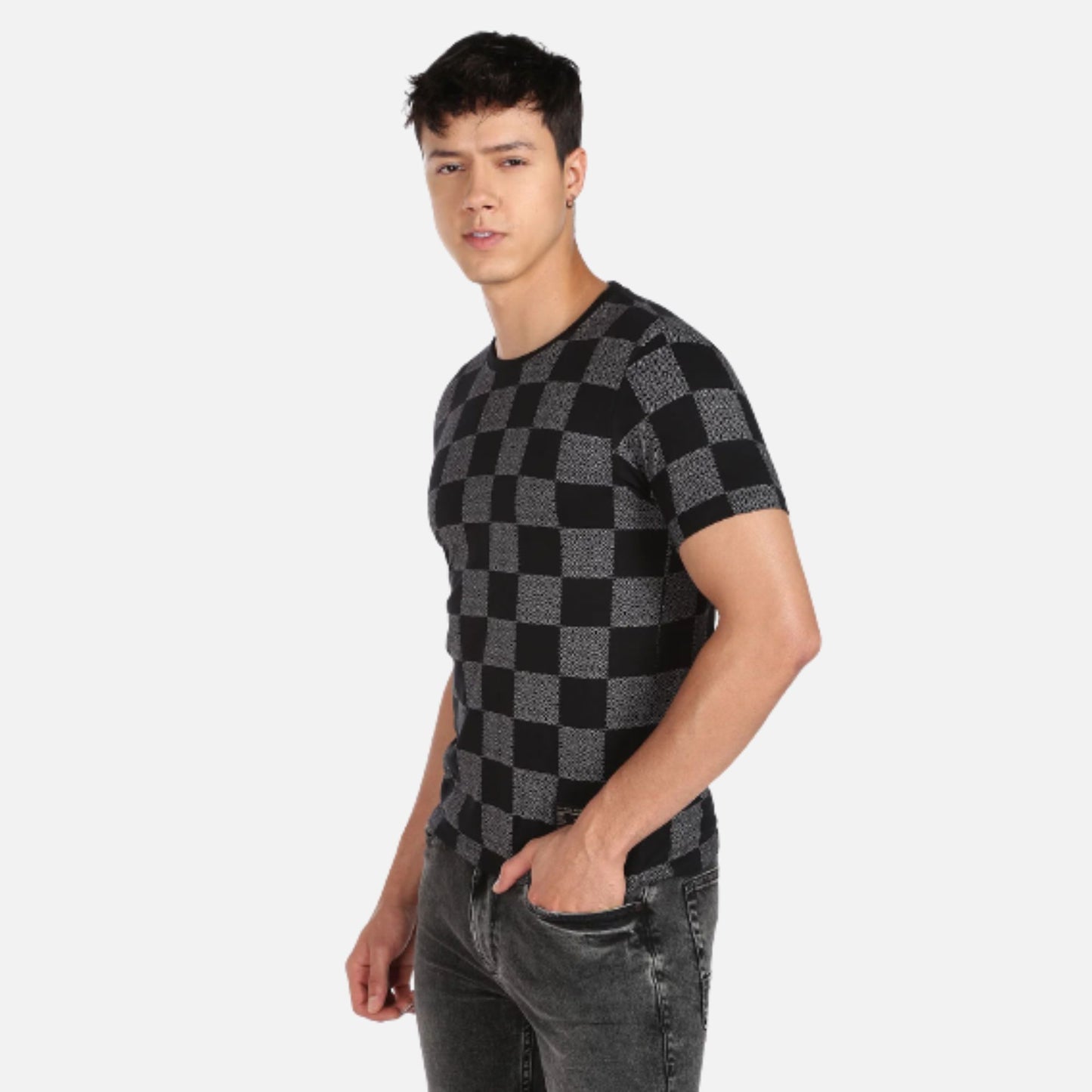 Crew Neck All Over Print T-Shirt