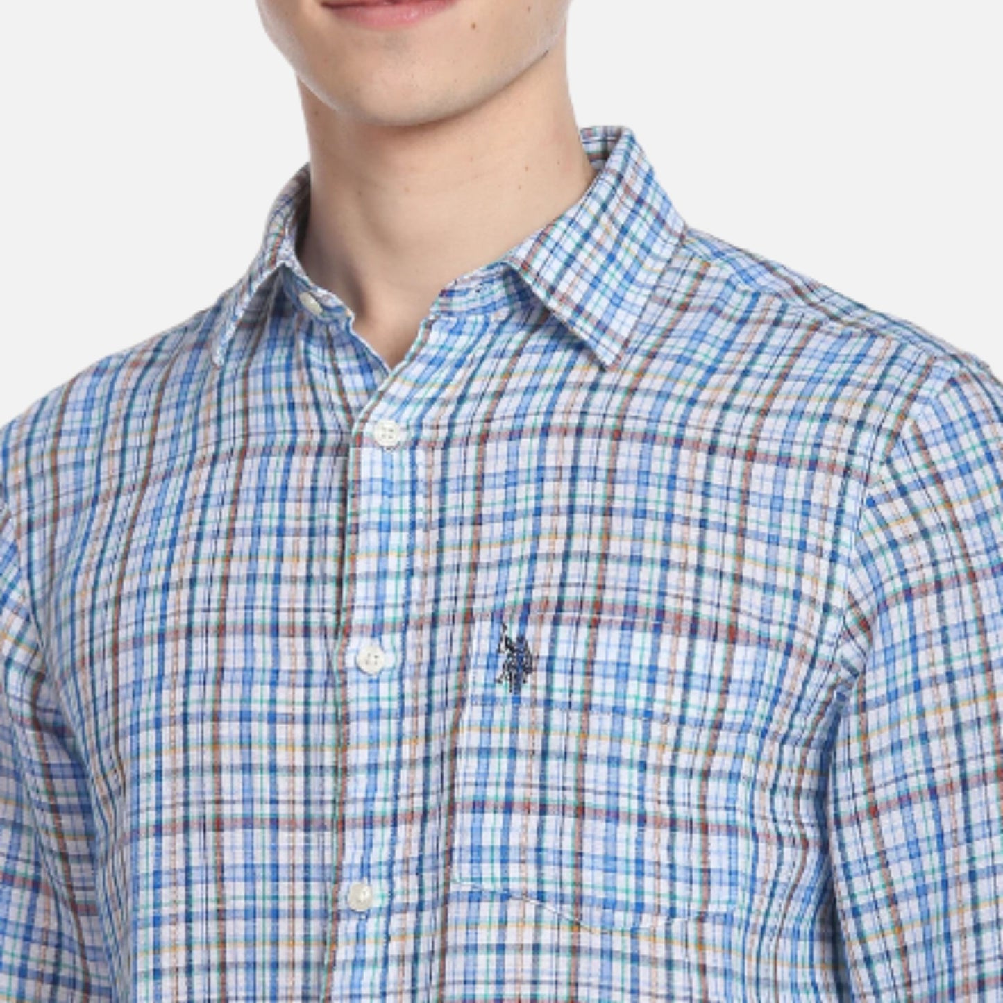 Cotton Plaid Check Shirt