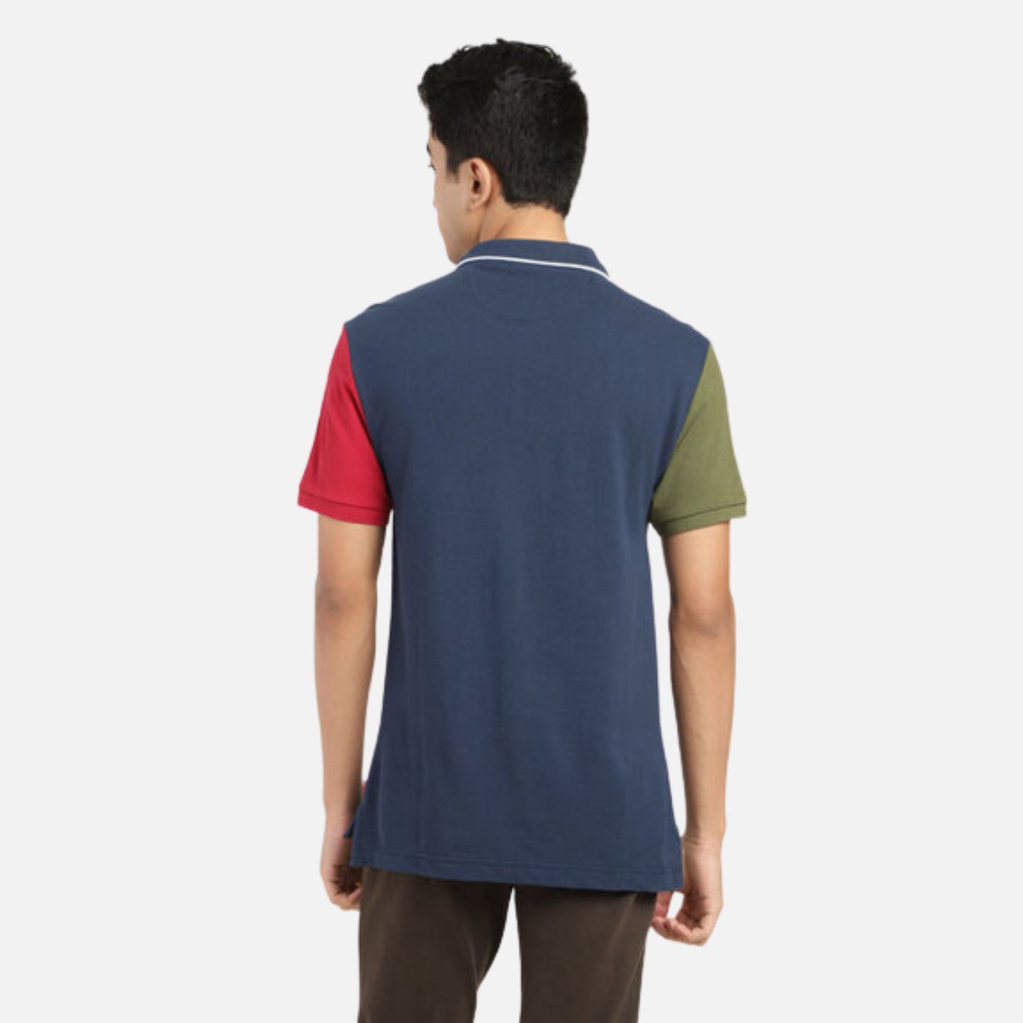 COLORBLOCK POLO COLLAR T-SHIRT