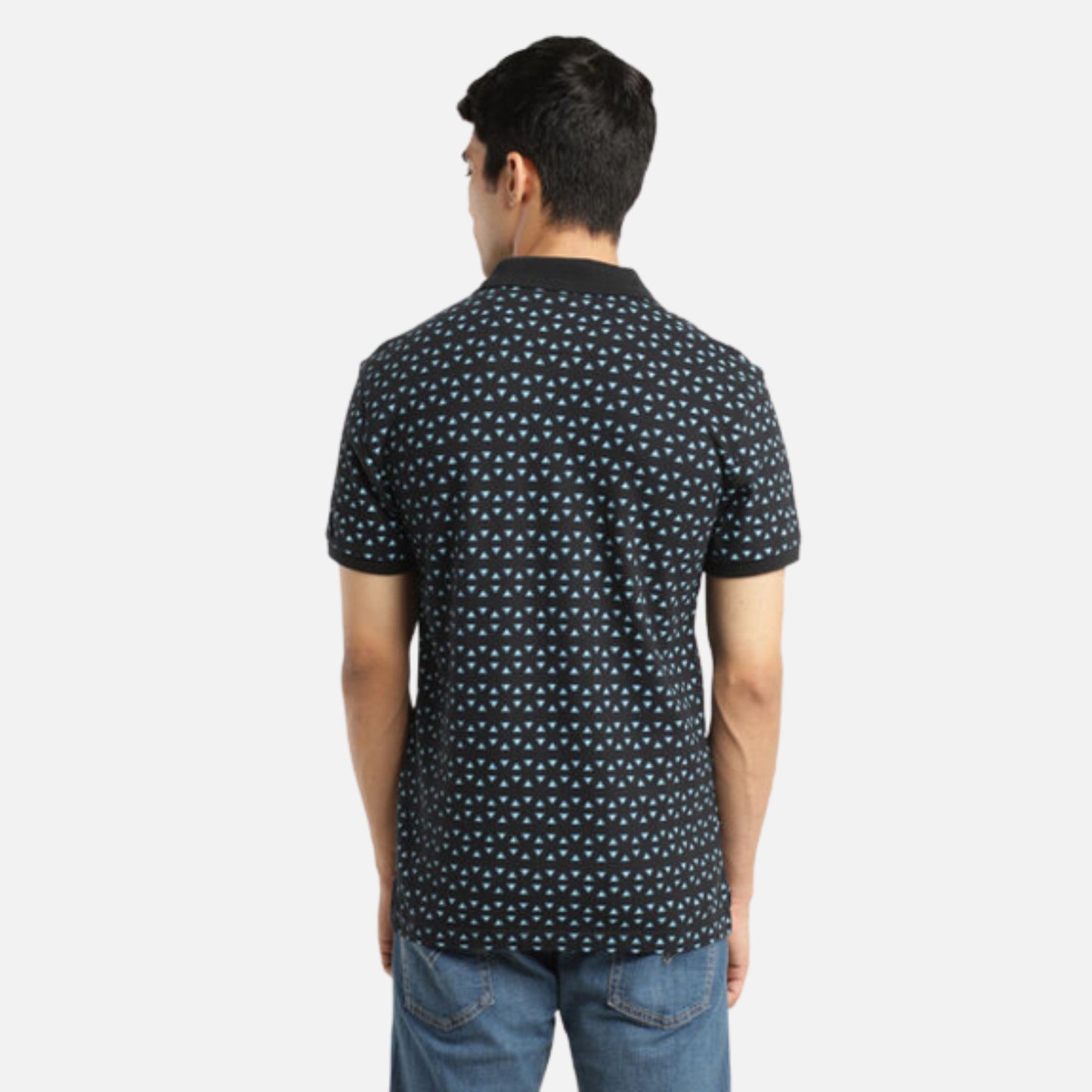 ALL OVER PRINT POLO COLLAR T-SHIRT