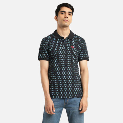 ALL OVER PRINT POLO COLLAR T-SHIRT