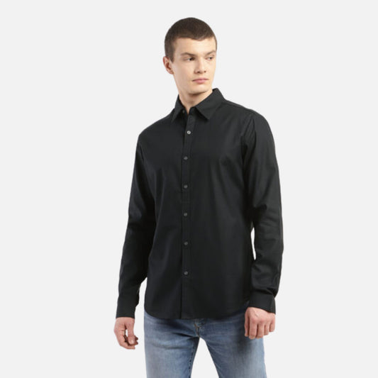 SELF DESIGN SLIM FIT SHIRT