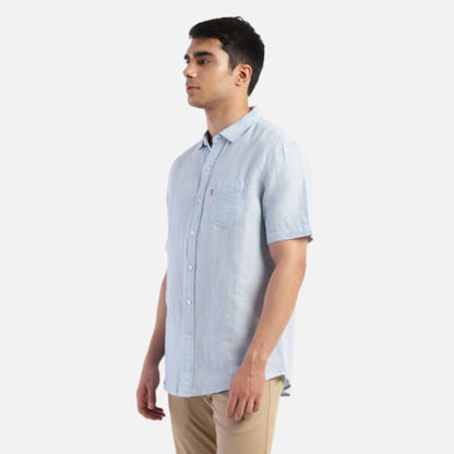 SOLID SPEAD COLLAR SHIRT