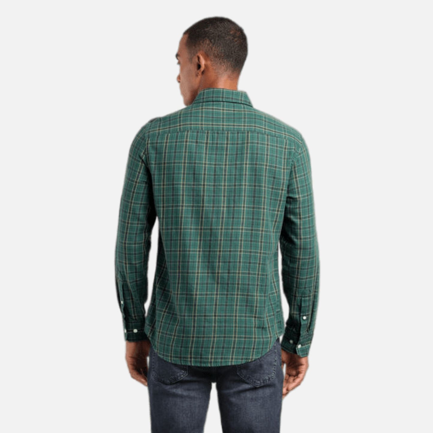 CHECKERED SPREAD COLLAR SHIRT