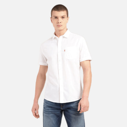 SOLID SPREAD COLLAR SHIRT