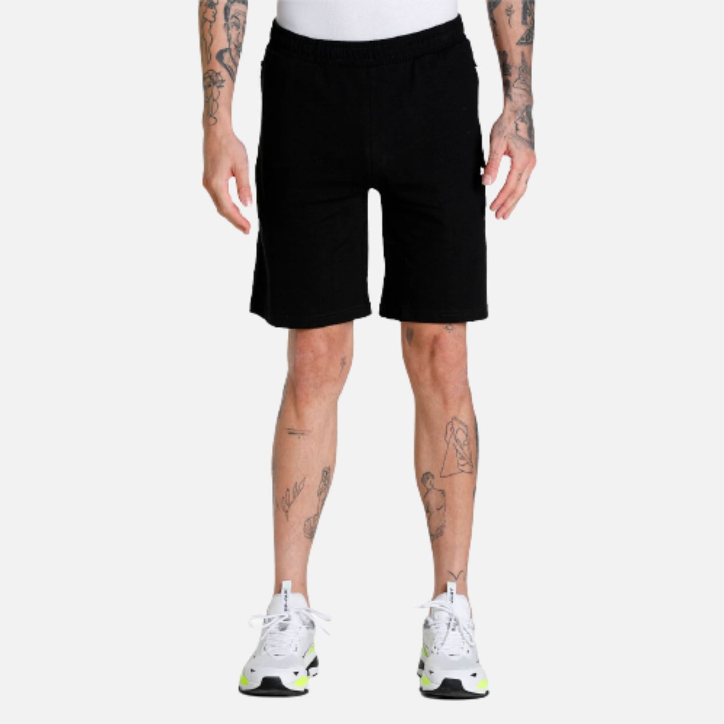 Zippered Jersey Shorts