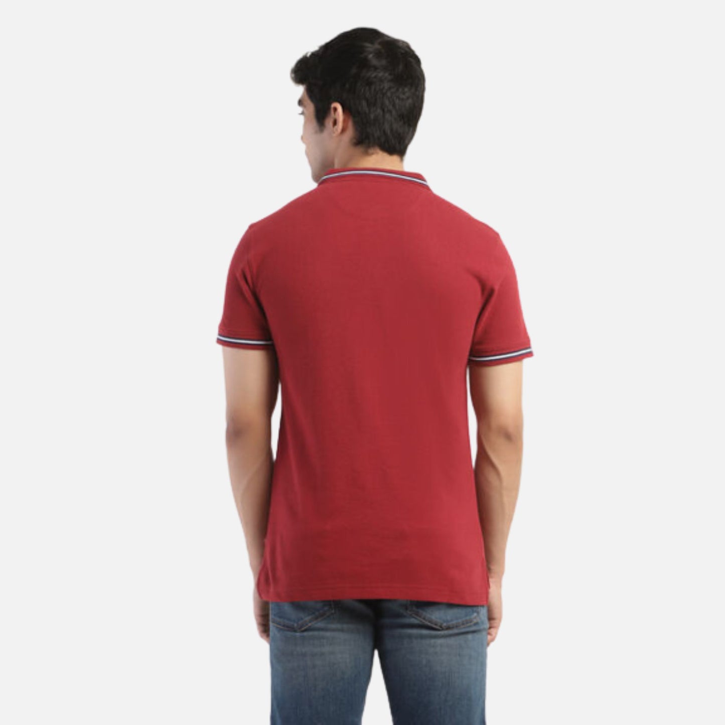 SOLID POLO COLLAR T-SHIRT