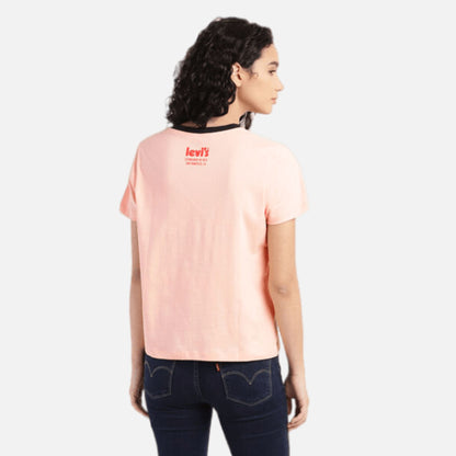 RED TAB GRAPHIC PRINT CREW NECK T-SHIRT