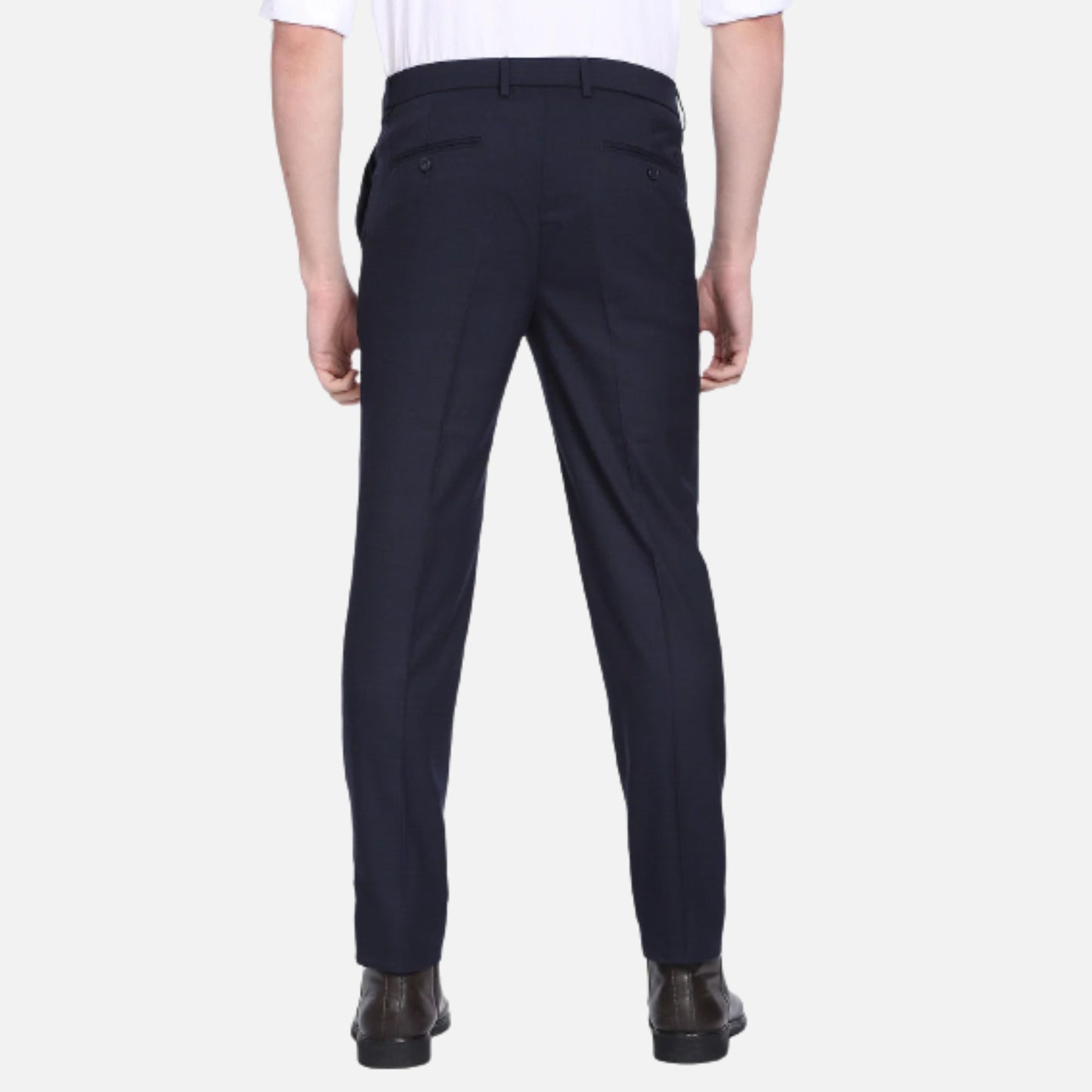 Arrow Navy Super Slim Fit Formal Trousers