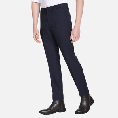 Arrow Navy Super Slim Fit Formal Trousers