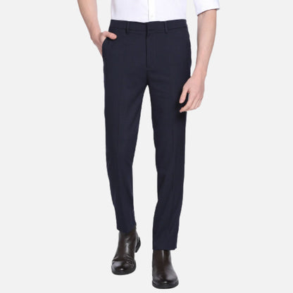 Arrow Navy Super Slim Fit Formal Trousers