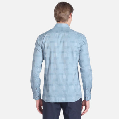 Patterned Weave Slim Fit Shirt