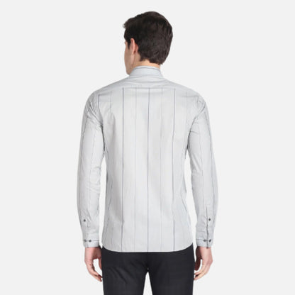 Point Collar Vertical Stripe Shirt