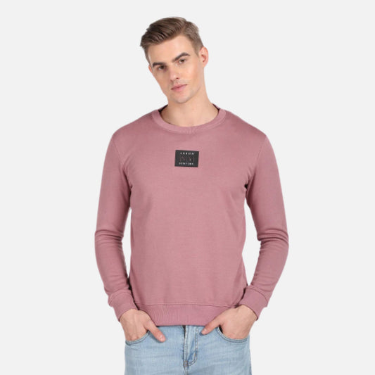 Crew Neck Solid Sweatshirt