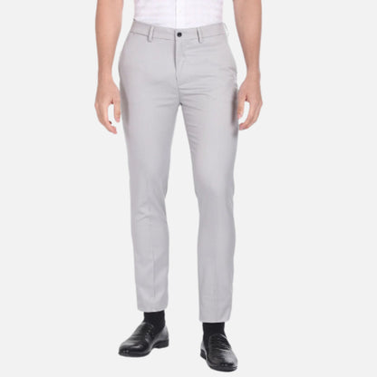 Solid Dobby Formal Trousers