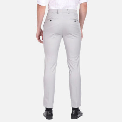 Solid Dobby Formal Trousers