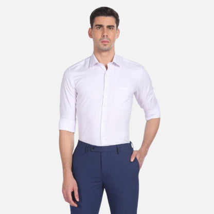 Micro Check Slim Fit Auto Press Shirt