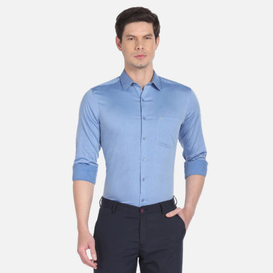 Auto Press Solid Twill Shirt